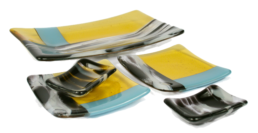 Translucent Yellow Alpine Blue Murano