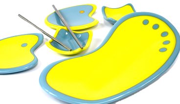 Mid Mod Bright Yellow Egg Shell Blue