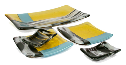 Translucent Yellow Alpine Blue Murano