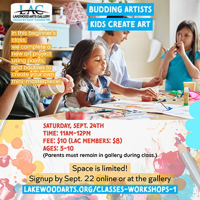 Kids Create Art Class - Sept. 24, 2022